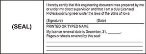 Iowa Engineer Seal